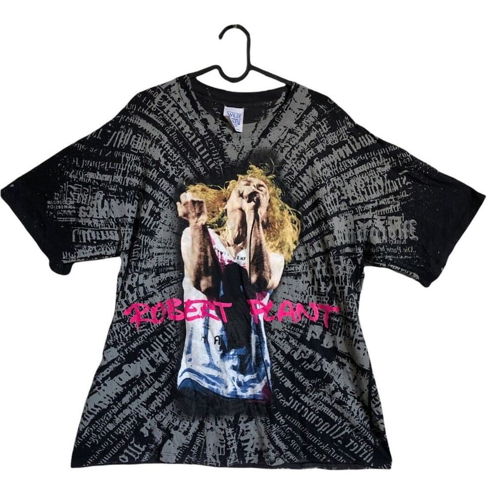 Vintage Robert Plant All Over Print T Shirt Tshirt Mens XL 1993‎ Band Tee Rare